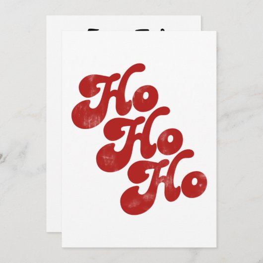 Invitation Ho Ho Ho Joyeux Noël (Devant / Derrière)