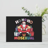 Invitation Ho Ho Ho Mosexuel Gay Santa LGBT Gay Pride Noël (Debout devant)