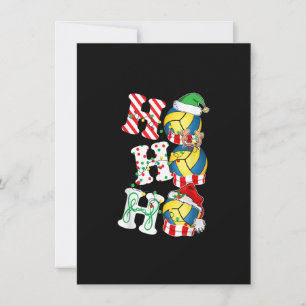 Invitation Ho Ho Ho Volleyball Lumières Chapeau de Père Noël