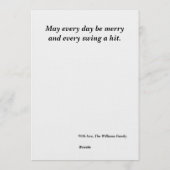 Invitation Ho-Ho-Home Run Raccoon Holiday Card (White Back) (Dos)