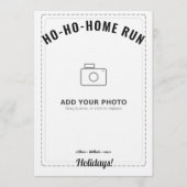 Invitation Ho-Ho-Home Run Raccoon Holiday Card (White Back) (Devant)