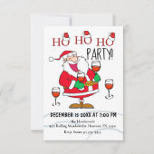 Invitation Ho Ho Santa Noël (Devant)