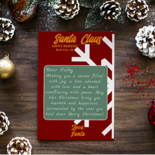 Invitation HO, oh ! LETTRE MERRY CHRISTMAS