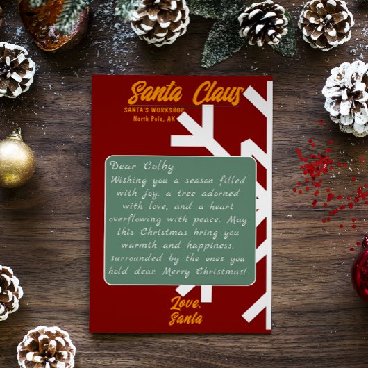 Invitation HO, oh ! LETTRE MERRY CHRISTMAS