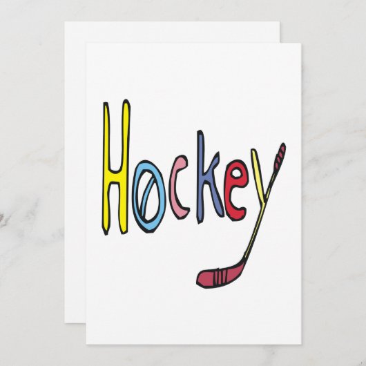 Invitation Hockey (Devant / Derrière)