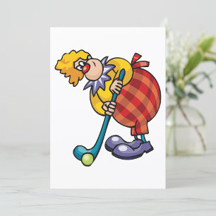 Invitation Hockey clown