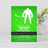 Invitation Hockey ; Grandes vertes néon (Debout devant)