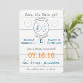 Invitation Hockey Love Save the Date (Debout devant)