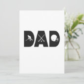 Invitation Hockey Papa Fête des pères de glace Joueur de hock (Debout devant)