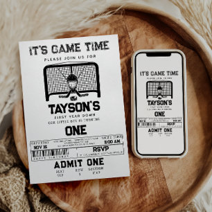 Invitation hockey première année bas 1er anniversaire