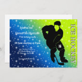 Invitation Hockey sur glace (Devant / Derrière)