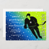 Invitation Hockey sur glace (Devant / Derrière)