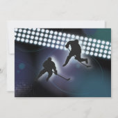 Invitation Hockey sur glace Anniversaire de la fête Sports Ph (Dos)