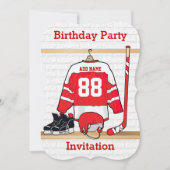 Invitation Hockey sur glace du Jersey (Devant)