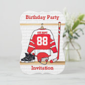 Invitation Hockey sur glace du Jersey (Debout devant)