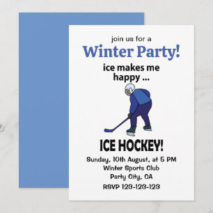 Invitation Hockey sur glace La glace me rend heureux Hockey s