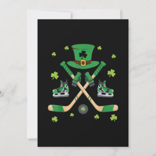 Invitation Hockey sur glace Saint-Patrick Cadeau mignon Gardi