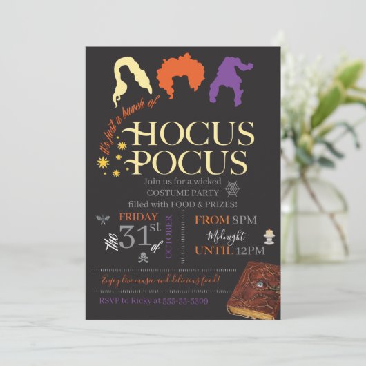 Invitation Hocus Pocus (Debout devant)