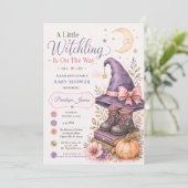 Invitation Hocus Pocus Bébé Focus Halloween Baby Shower (Debout devant)