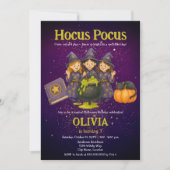 Invitation Hocus Pocus Halloween fête d'anniversaire (Devant)