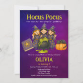 Invitation Hocus Pocus Halloween fête d'anniversaire (Devant)