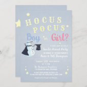 Invitation Hocus Pocus Magic Snowman hiver Révélation de genr (Devant / Derrière)