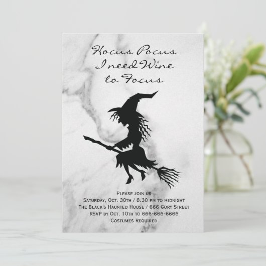 Invitation Hocus Pocus Witch (Debout devant)