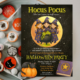 Invitation Hocus Pocus WitchKids Halloween Party