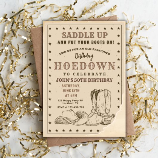 Invitation Hodown Birthday Party, Cowboy Birthday