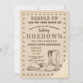 Invitation Hodown Birthday Party, Cowboy Birthday (Devant)