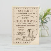 Invitation Hodown Birthday Party, Cowboy Birthday (Debout devant)