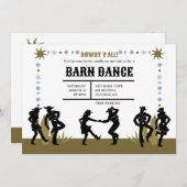 Invitation Hoedown occidental (Devant / Derrière)