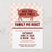 Invitation Hog the Good Times Pig Roast (Devant / Derrière)
