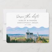 Invitation Hohenschwangau Mariage Destination Enregistrer la  (Devant)
