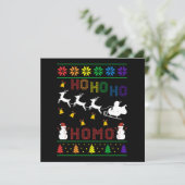 Invitation Hoho Homo LGBT Ugly Christmas Sweater Shirt Venin (Debout devant)