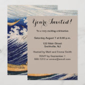 Invitation Hokusai Ocean Waves Sea Boats (Devant / Derrière)