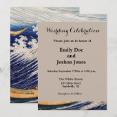 Invitation Hokusai Ocean Waves Sea Boats (Devant / Derrière)