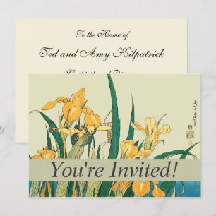 Invitation Hokusai Sauterelle Iris Impression Vintage : Japon