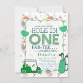 Invitation Hole In One Par-Tee Anniversaire Célébration 1 (Devant)