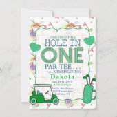 Invitation Hole In One Par-Tee Anniversaire Célébration 6 (Devant)