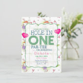 Invitation Hole In One Par-Tee Anniversaire Célébration 7 (Debout devant)