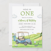 Invitation Hole In One Par-tee Golf Boy 1st Birthday Invitati (Devant)