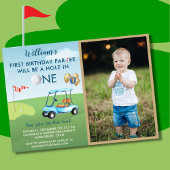 Invitation Hole In One Photo Boy Golf Par tee 1er anniversair