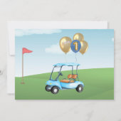 Invitation Hole In One Photo Boy Golf Par tee 1er anniversair (Dos)