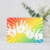 Invitation holi arc-en-ciel mains (Debout devant)