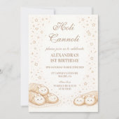 Invitation Holi Cannoli Sweet Bakery 1st Birthday (Devant)