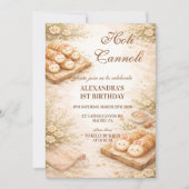 Invitation Holi Cannoli Whimsical Bakery 1st Birthday (Devant)