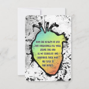 Invitation Holi Heart Festival de l'amour et de la couleur