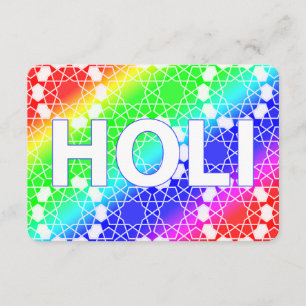 Invitation holi heureux : festival de couleur et de ressort