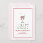 Invitation Holiday Cocktail Party Invite (Devant / Derrière)